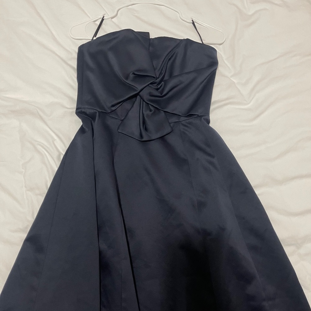 Navy Twist Front Dress